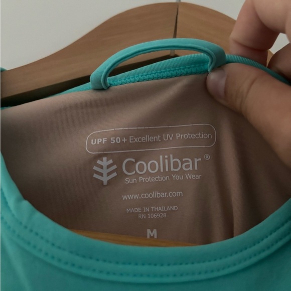 Coolibar Kawela Swim Top Padded UPF 50+ Sun Protection Built in Bra - Picture 4 of 5